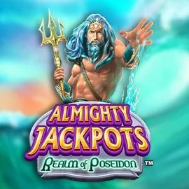 Almighty Jackpots – Realm of Poseidon logo by Novomatic Slimking Casino
