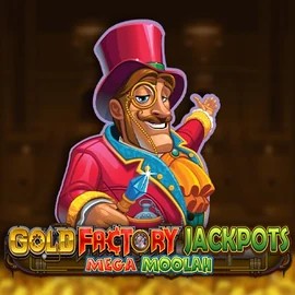 Enjoy Gold Factory Jackpots Mega Moolah by Aurum Signature Studios – logo hosted on slimkingcasino.eu.com