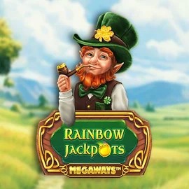 Rainbow Jackpots Megaways logo by Red Tiger Gaming at Slimking Casino