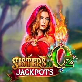 Sisters Of Oz Jackpots slot logo by Triple Edge Studios at Slimking Casino