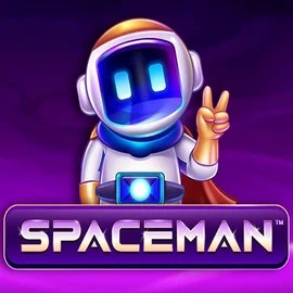 Spaceman online game logo by Pragmatic Play on slimkingcasino.eu.com