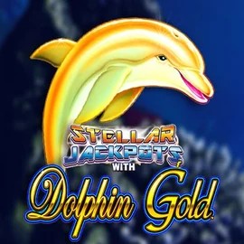 Dolphin Gold with Stellar Jackpots slot icon by Lightning Box Game, available at Slimking Casino