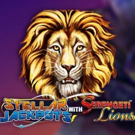 Stellar Jackpots with Serengeti Lions by Lightning Box Game, showcased at slimkingcasino.eu.com – game logo