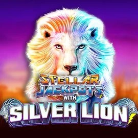 Stellar Jackpots with Silver Lion casino game by Lightning Box Game – featured logo at Slimking Casino